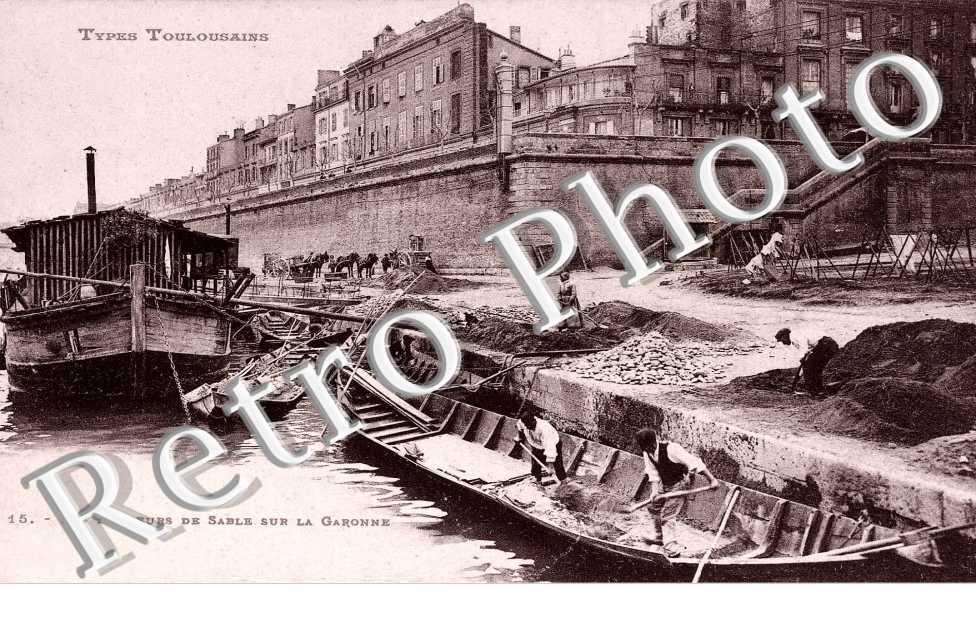 Les Pecheurs de sable sur la Garonne