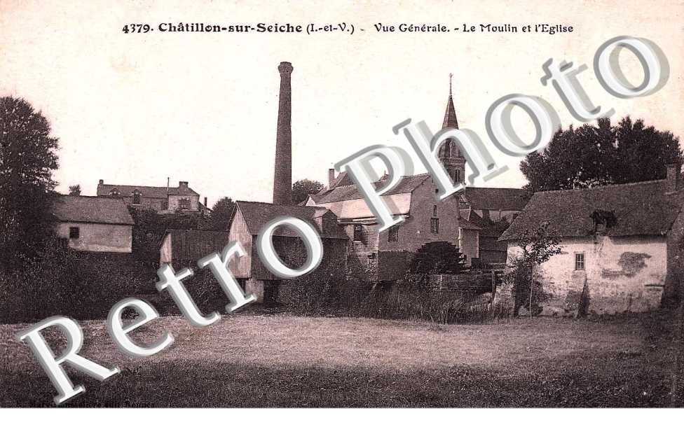 Vue generale, le Moulin et l'Eglise