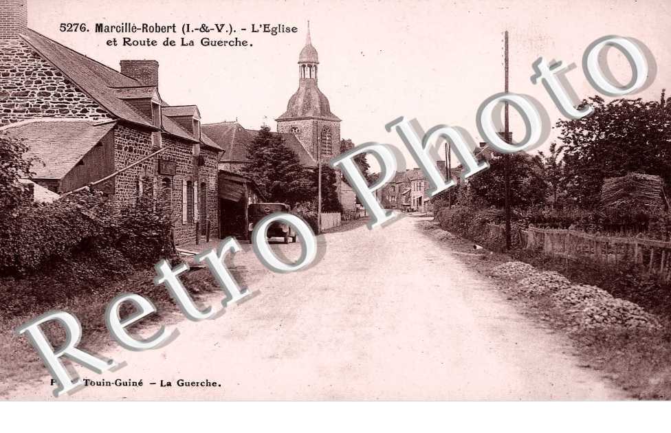 Eglise et Route de Guerche