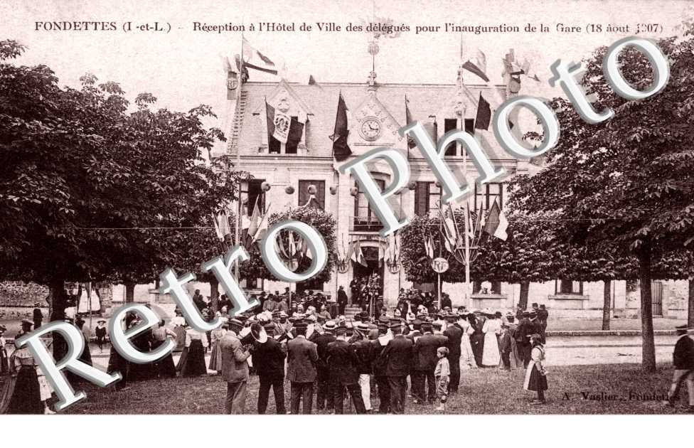 Reception a l'hotel de ville pour l'inauguration de la gare  18 aout 1907