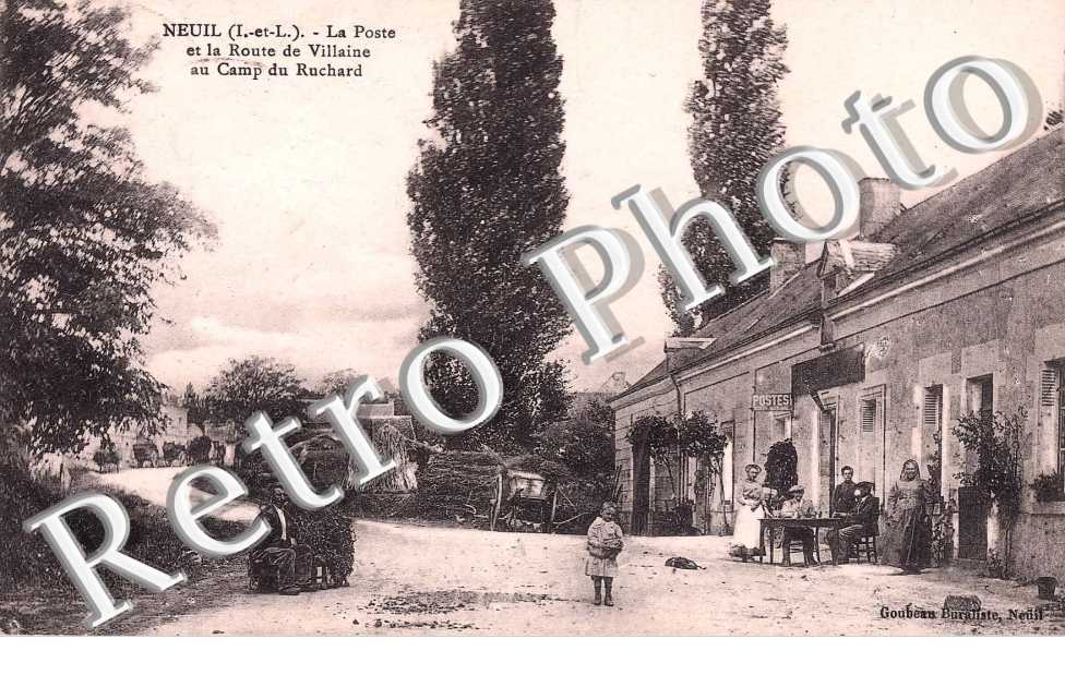 La poste et la route de Villaine au champ de Ruchard
