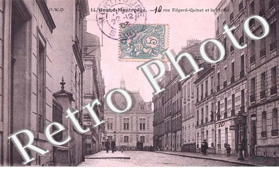 rue Edgard Quinet et la mairie