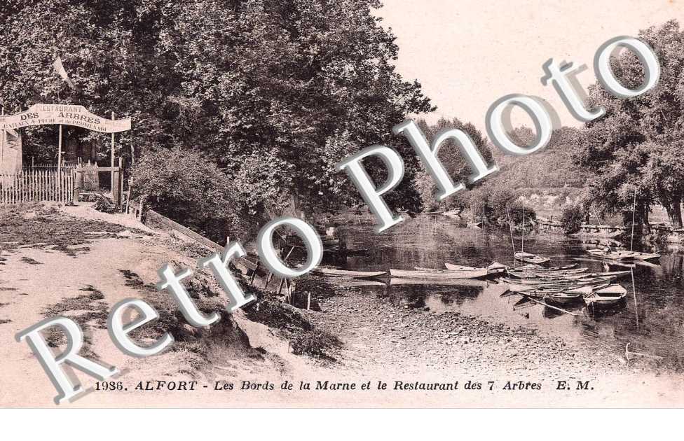 Les Bords de la Marne et le restaurant des 7 Arbres