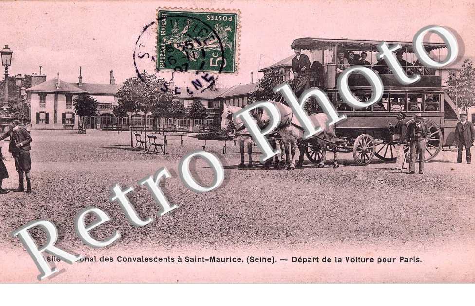 Asile National des Convalescents, Depart de la Voiture pour Paris
