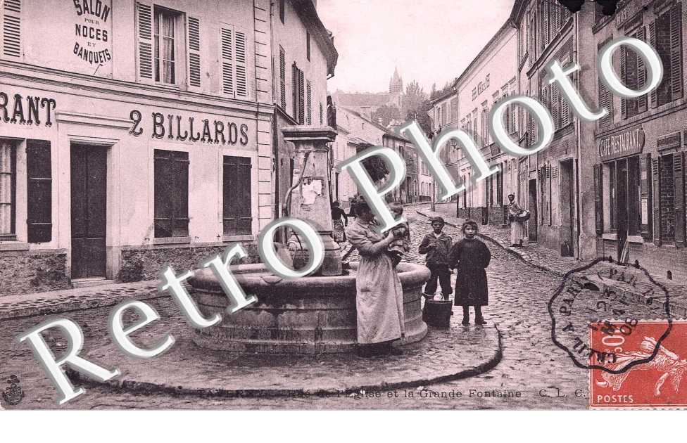 l'eglise et la grande fontaine