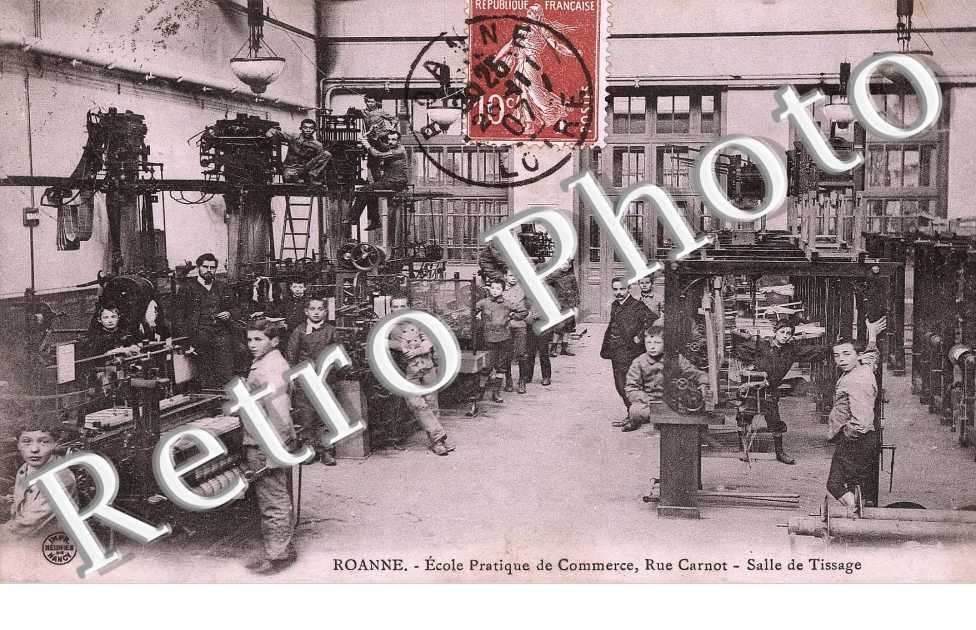ecole pratique de commerce rue carnot, salle de tissage