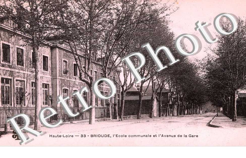 l'ecole communale et l'avenue de la gare