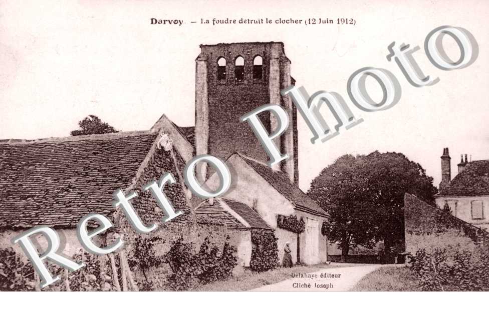 la foudre detruit le Clocher (12 juin 1912)