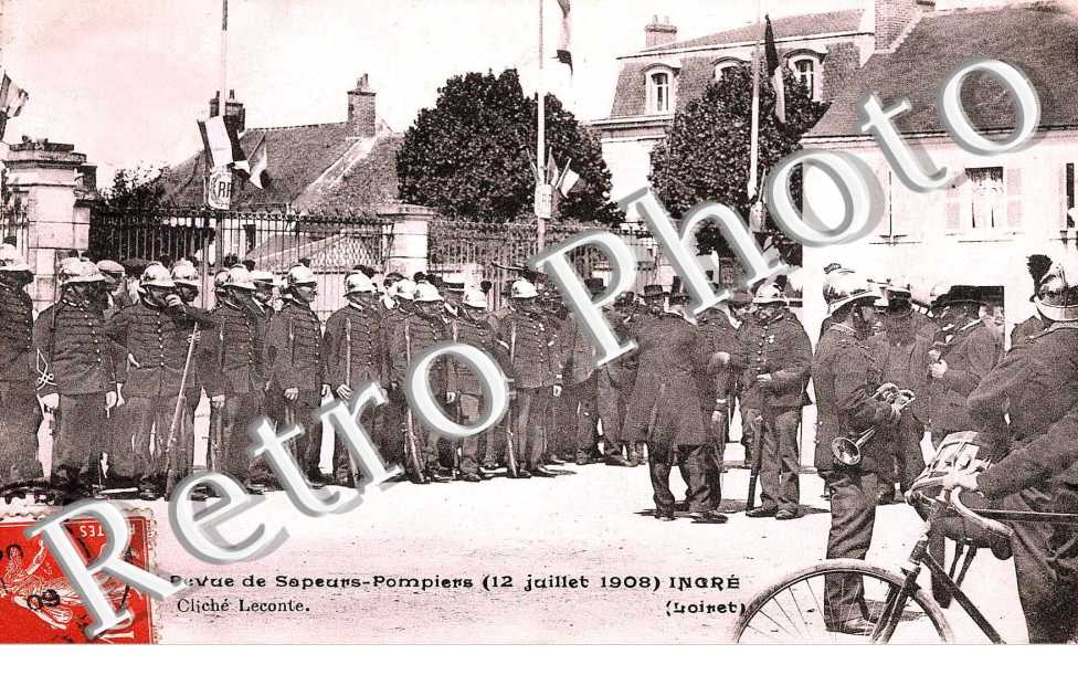 revue de sapeurs-pompiers 12 juillet 1908