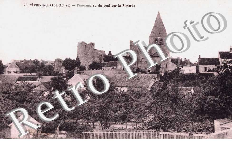 Panorama vu du pont sur la Rimarde