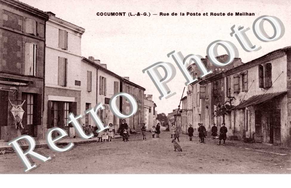 Rue de la Poste et Route de Meilhan