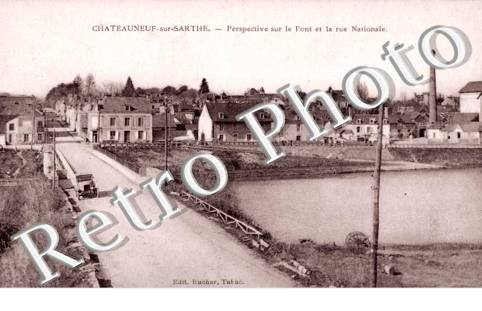 Perspective sur le pont et la rue nationale