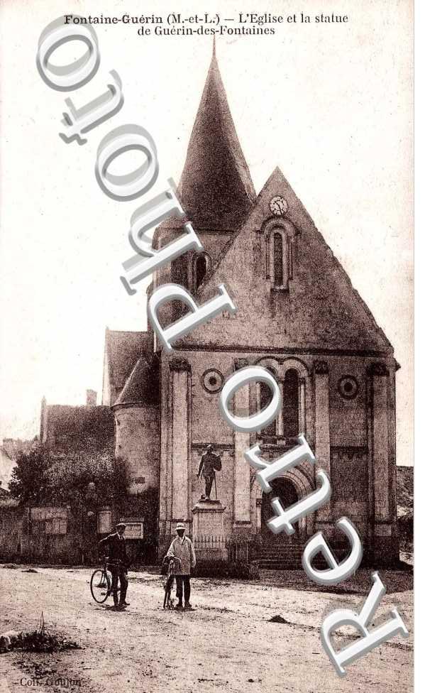 L'Eglise et la Statue de Guerin des Fontaines