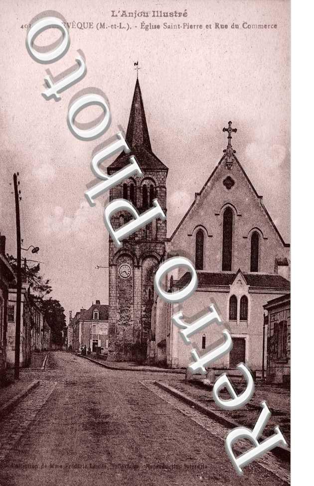 Eglise Saint Pierre  et rue du commerce