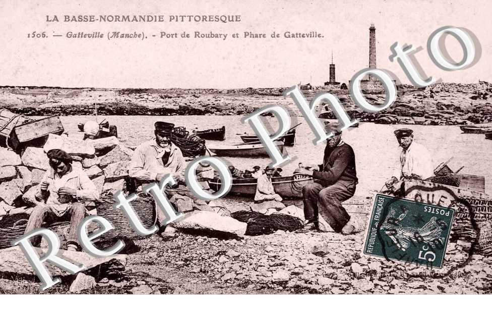 Port de Roubary et phare de Gatteville