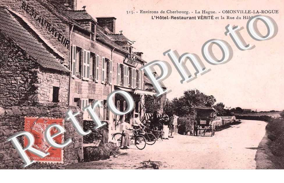 l' hotel-restaurant Verite et la rue du Hable