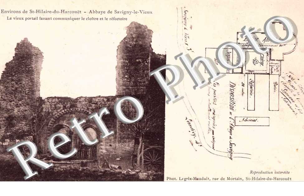abbaye de savigny le vieux portail faisant communiquer le cloitre et le refectoire
