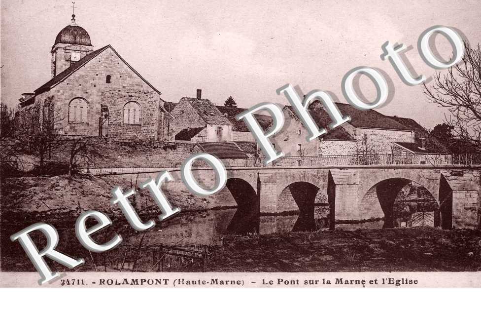 le pont sur la marne et l'eglise
