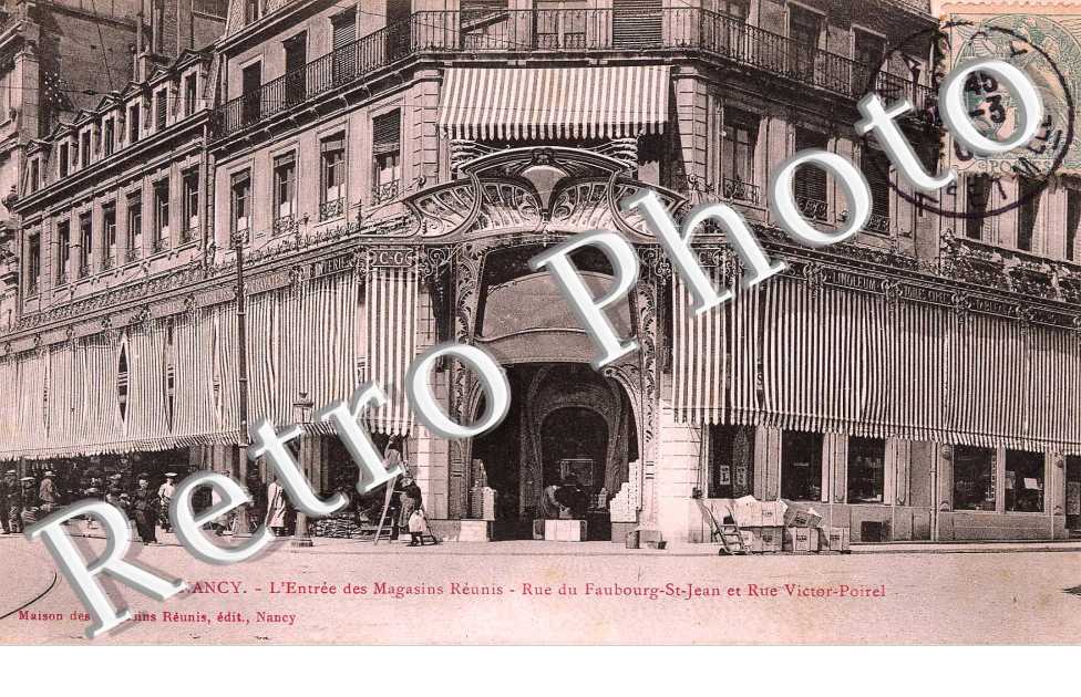 l'entree des magasins reunis rue du faubourg saint jean et rue victor poirel