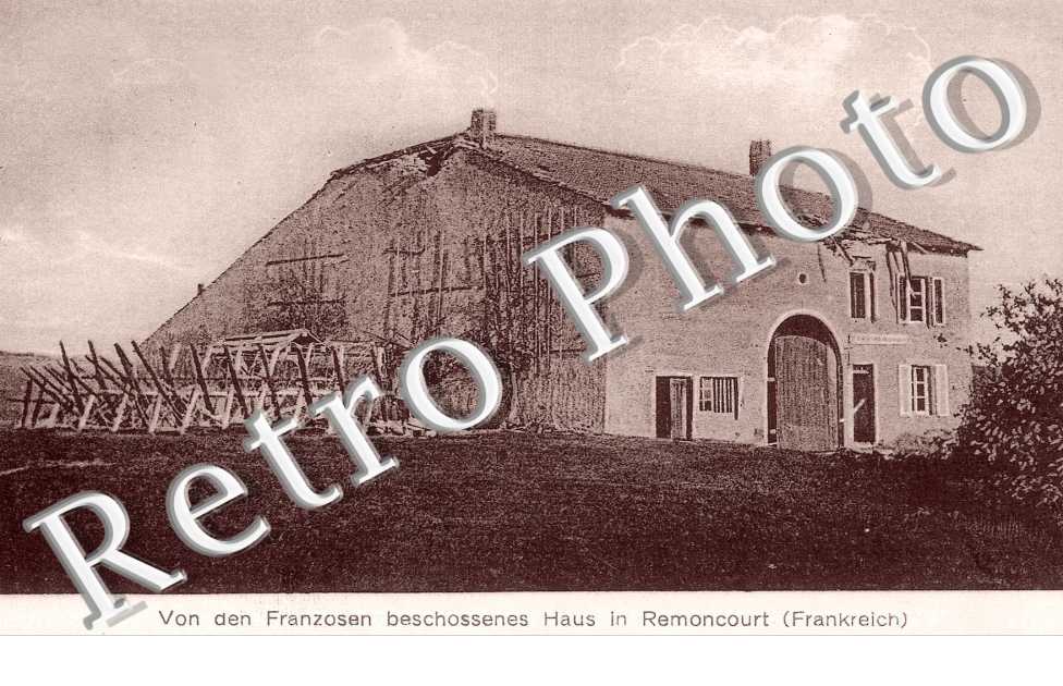von der franzosen beschossenes Haus in Remoncourt