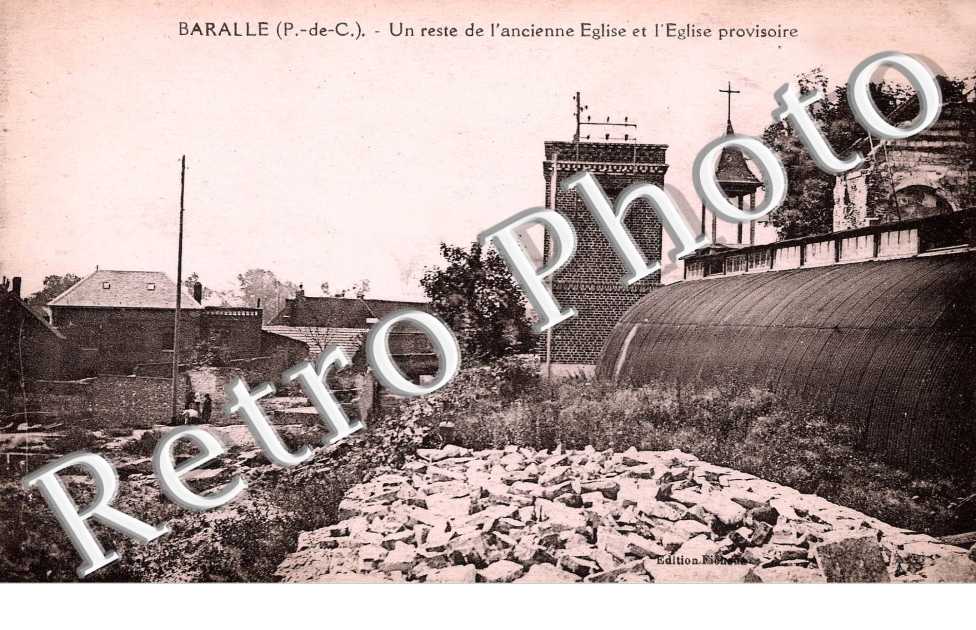 un reste de l'ancienne eglise et l'eglise provisoire