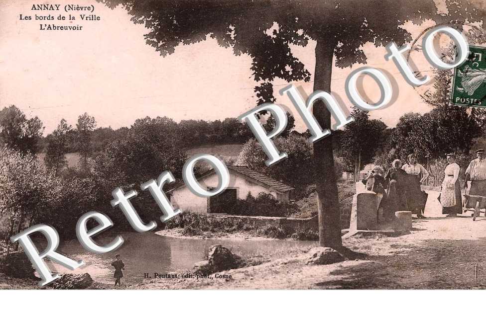 les bords de la Vrille, l'abreuvoir