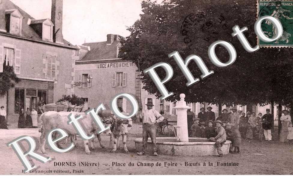 place du champ de foire - boeufs a la fontaine