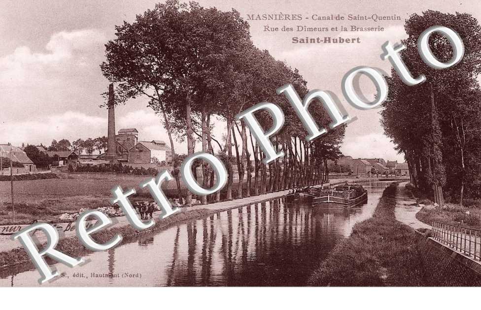 canal de Saint Quentin, rue des Dimeurs et la brasserie Saint Hubert