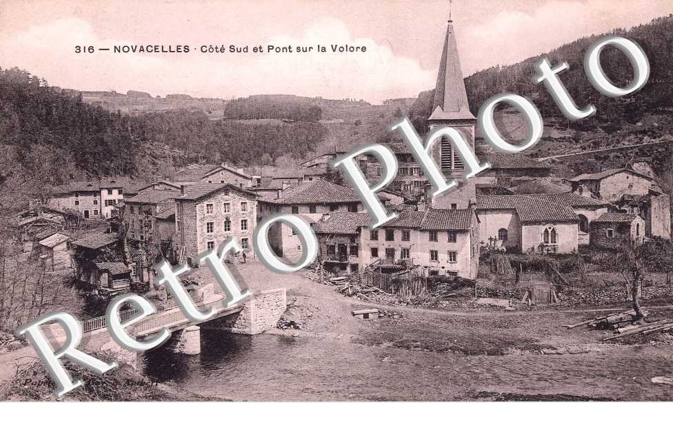 vue générale Cote Sud et pont sur la Volore