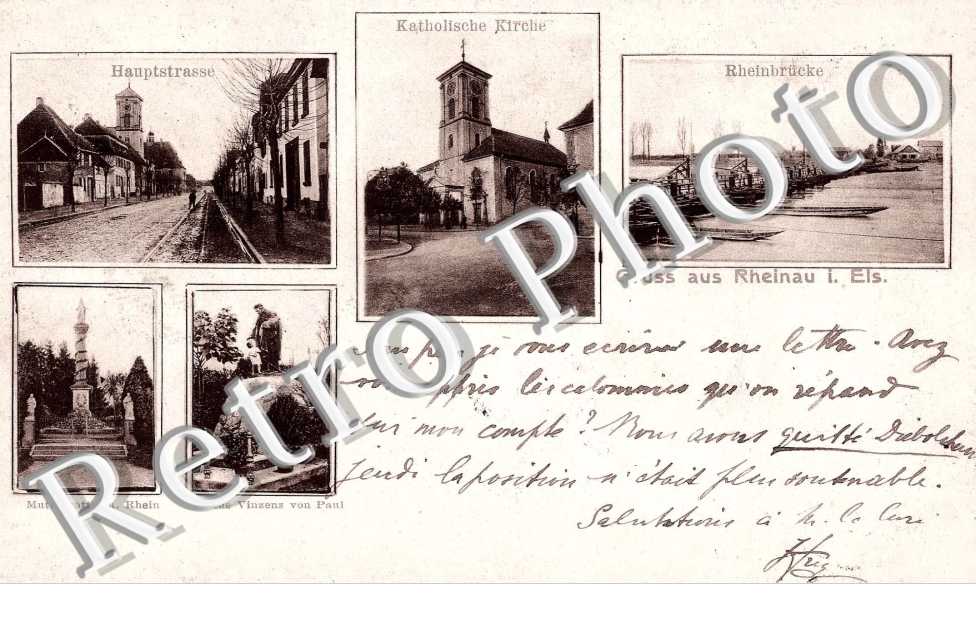 Kirche - Rheinbrucke - Hauptstrasse
