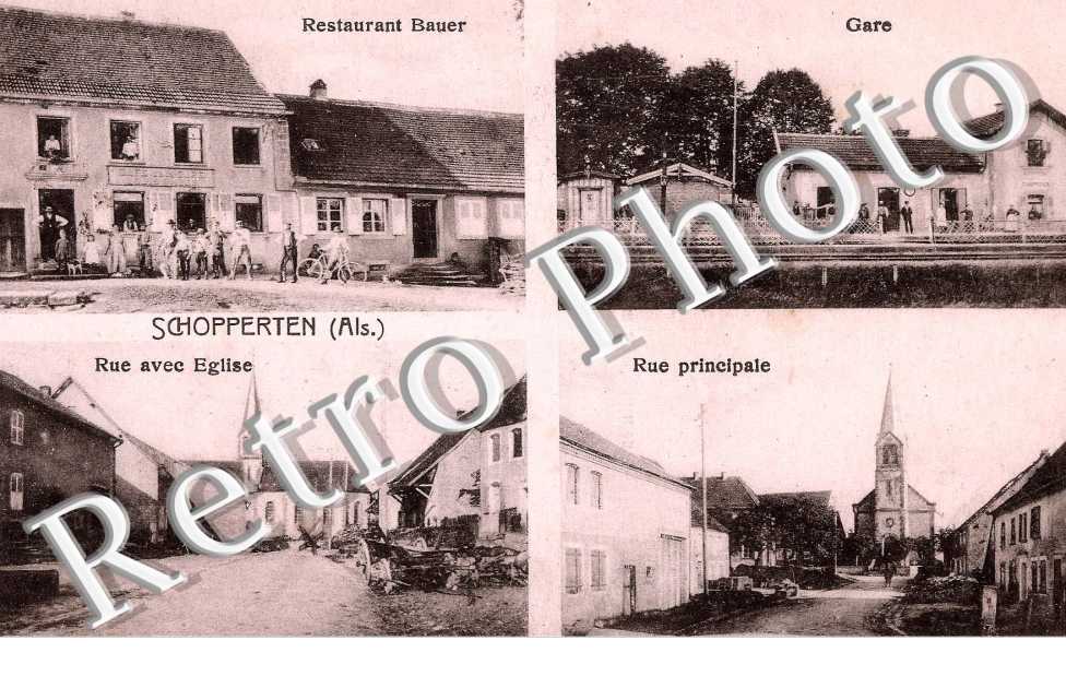 Restaurant Bauer, Gare, Rue avec l'Eglise, Rue Principale