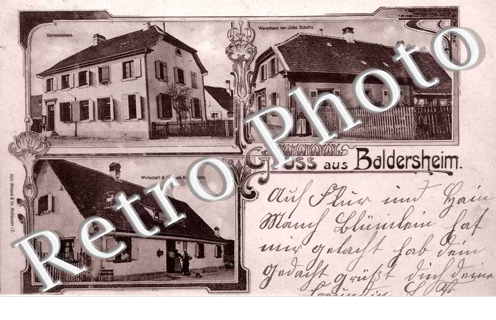 gemeindehaus, wirtschaft & post Aloyse Boltz, warehaus von Jules Schultz