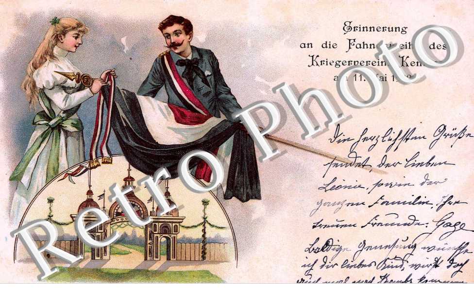 Erinnerung an die fahnenweihe des Kriegervereins kembs 11 mai 1902