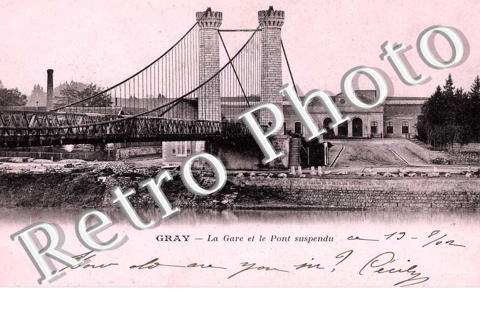 LA GARE ET LE PONT SUSPENDU