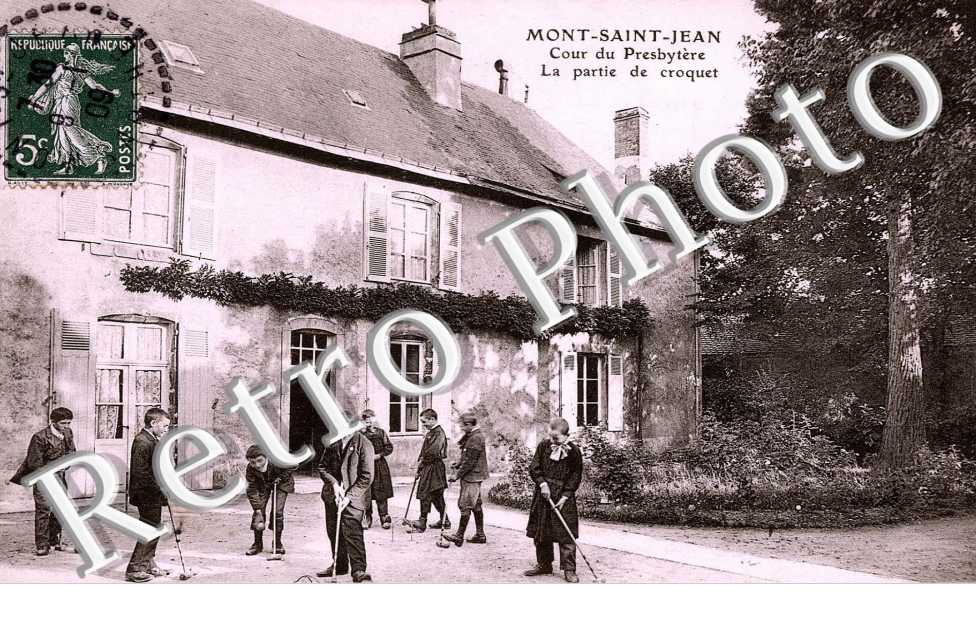 Cour du presbytere - la partie de croquet - sport