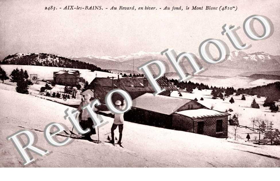au Revard en hiver, au fond, le Mont Blanc