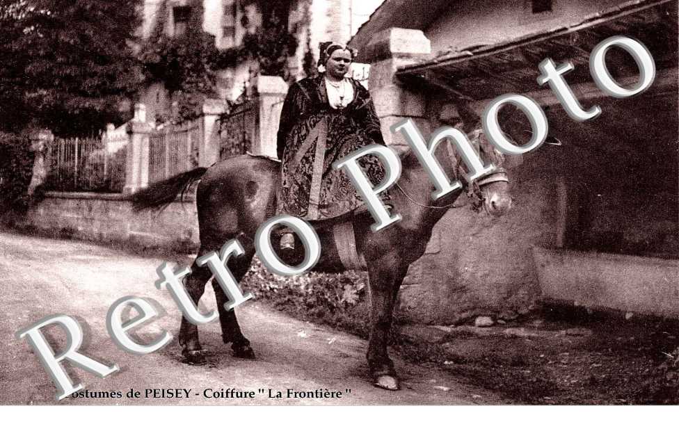 costumes de Peisey, coiffure "la frontiere"