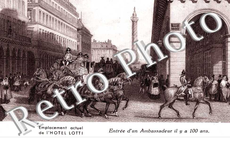 la rue Castiglione et la colonne Vendome ENTREE D'UN AMBASSADEUR IL Y A 30 ANS