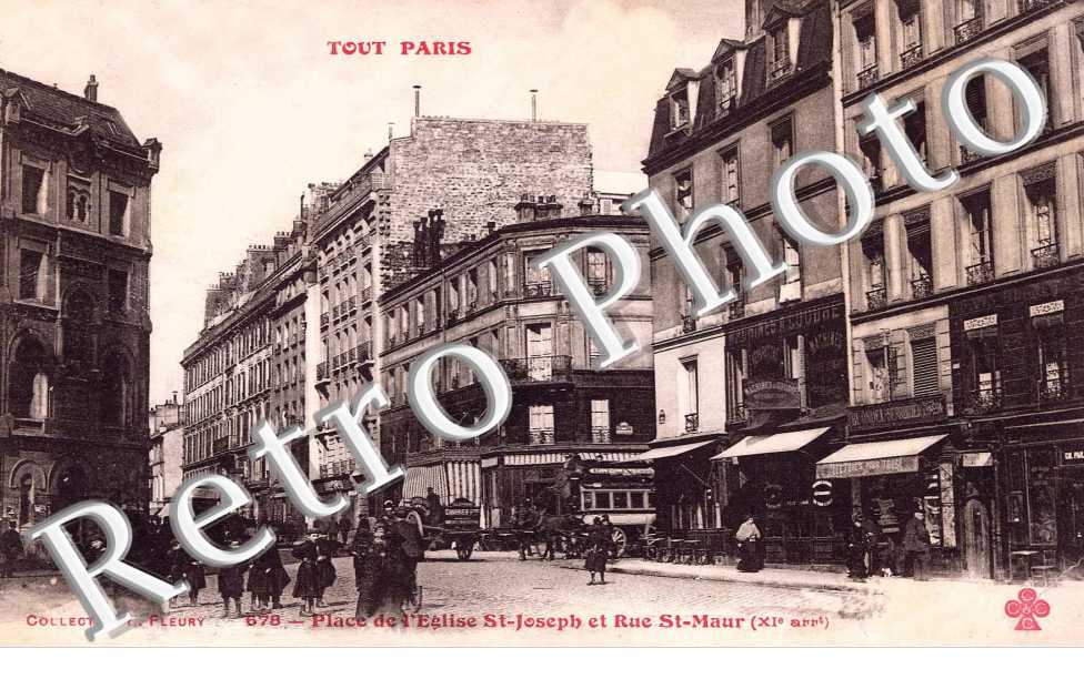 PLACE DE L'EGLISE SAINT JOSEPH ET RUE SAINT MAUR