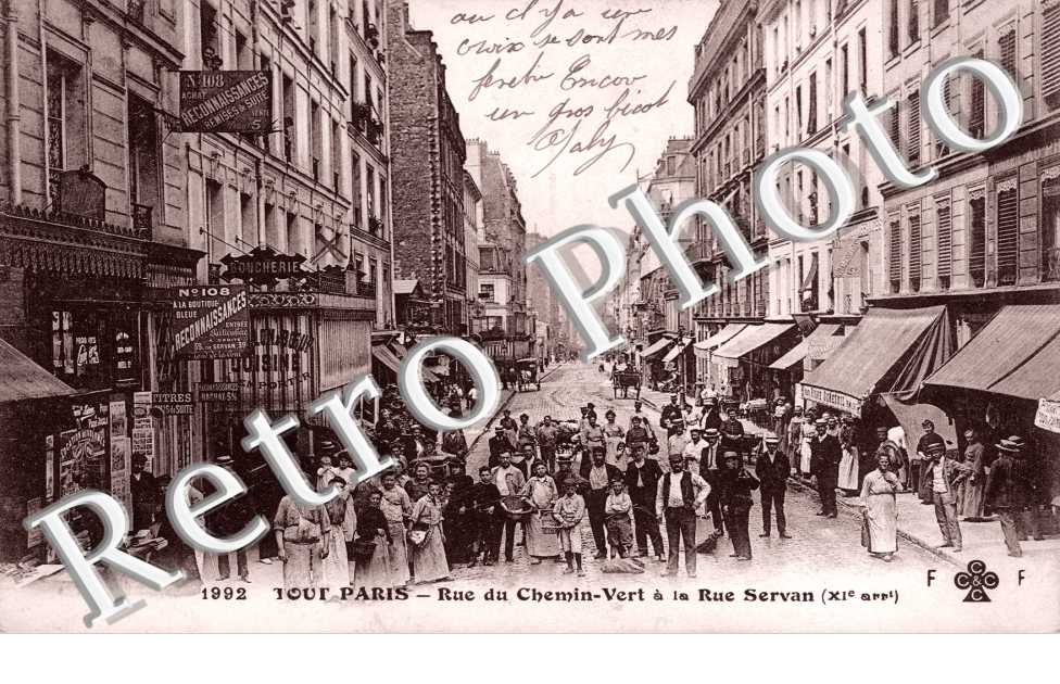 Rue du Chemin Vert a la rue Servan