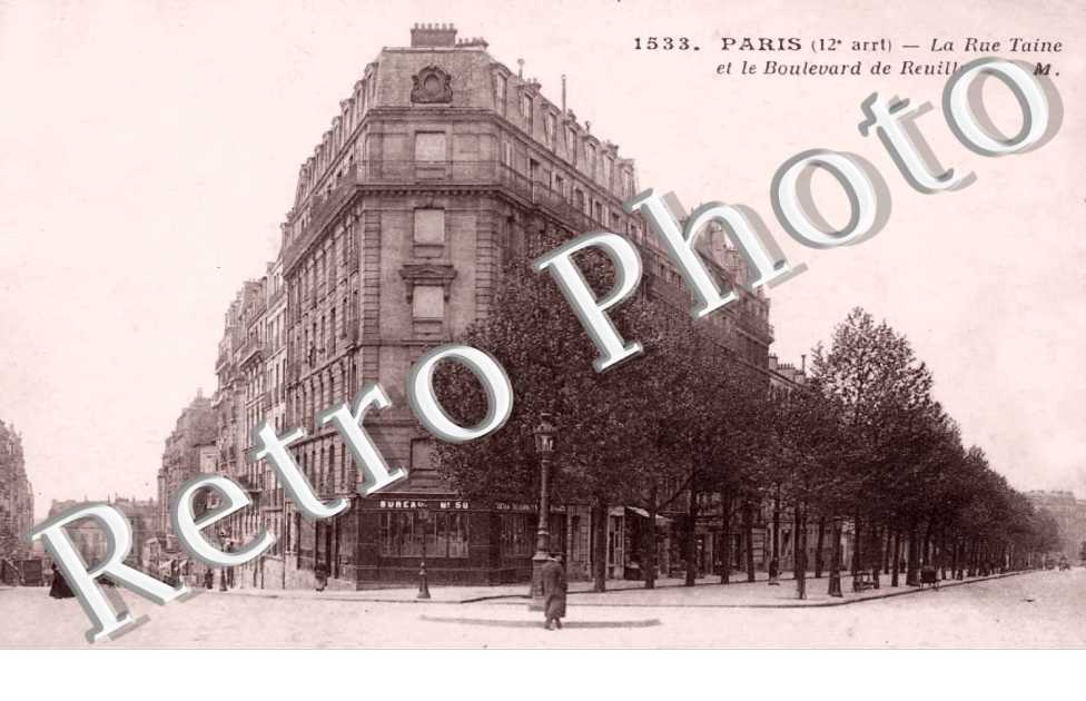 la rue Taine et le boulevard de Reuilly