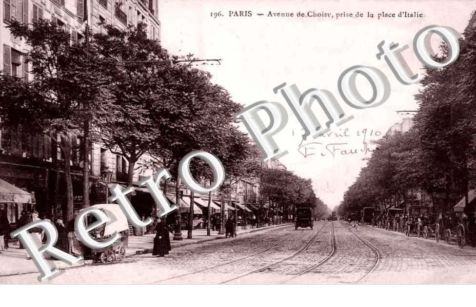 avenue de Choisy prise de la place d'Italie