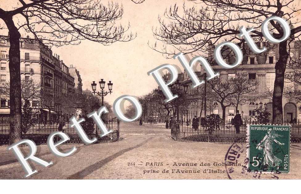 AVENUE DES GOBELINS pris de l'avenue d'Italie