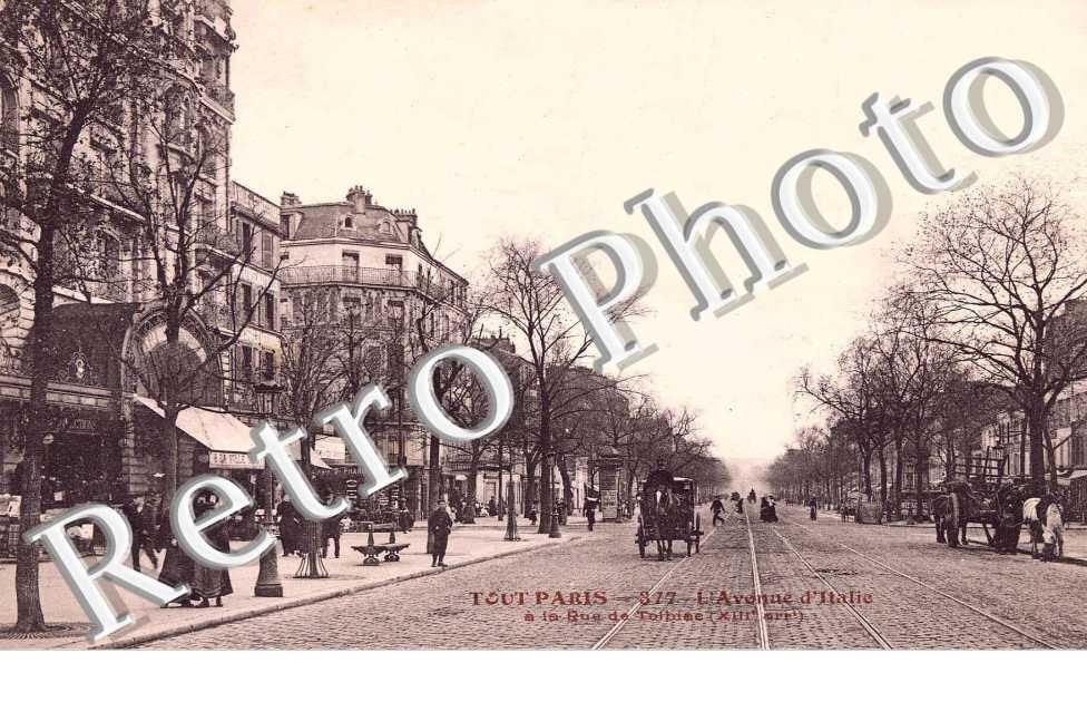 l'avenue D'ITALIE A LA RUE TOLBIAC
