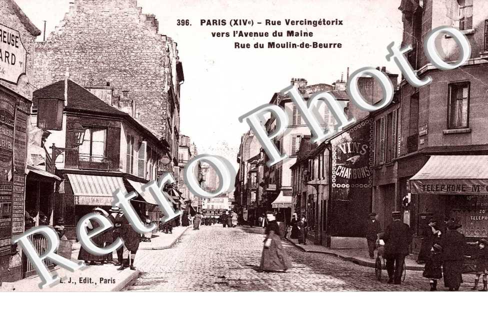 rue vercingetorix vers l'avenue du maine Rue du Moulin de Beurre
