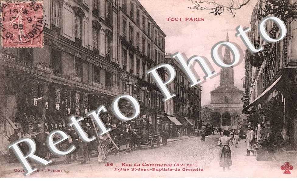 Rue du Commerce - Eglise St. Jean Baptiste de Grenelle