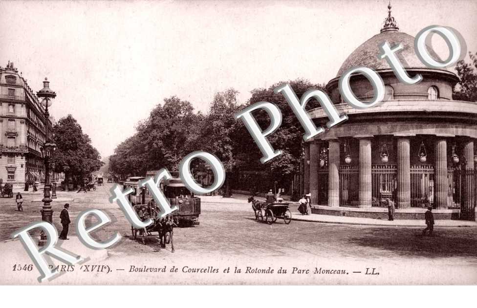 Boulevard de Courcelles et la Rotonde du Parc Monceau