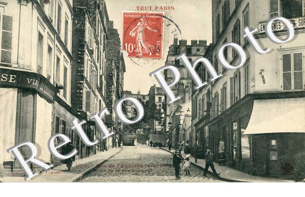Rue de l'Equerre prise de la rue Rebeval