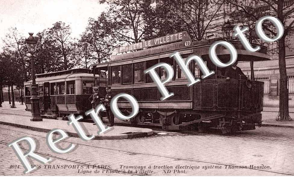 Tramways a traction electrique Ligne de l'Etoile a La Villette