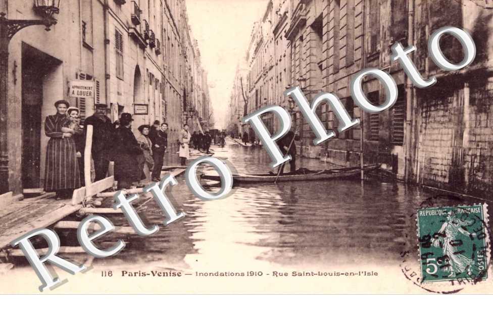 Rue St Louis en l'Ile, Inondations 1910
